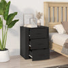 Stella Homewares Bedside Cabinet Black 50x36x60 cm Engineered Wood