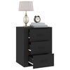 Stella Homewares Bedside Cabinet Black 50x36x60 cm Engineered Wood