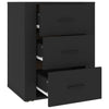 Stella Homewares Bedside Cabinet Black 50x36x60 cm Engineered Wood