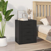 Stella Homewares Bedside Cabinet Black 50x36x60 cm Engineered Wood