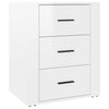 Stella Homewares Bedside Cabinet High Gloss White 50x36x60 cm Engineered Wood
