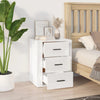 Stella Homewares Bedside Cabinet High Gloss White 50x36x60 cm Engineered Wood