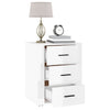 Stella Homewares Bedside Cabinet High Gloss White 50x36x60 cm Engineered Wood