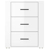 Stella Homewares Bedside Cabinet High Gloss White 50x36x60 cm Engineered Wood