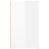 Stella Homewares Bedside Cabinet High Gloss White 50x36x60 cm Engineered Wood