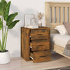 Stella Homewares Bedside Cabinet Smoked Oak 50x36x60 cm Engineered Wood