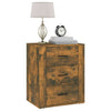 Stella Homewares Bedside Cabinet Smoked Oak 50x36x60 cm Engineered Wood