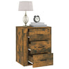 Stella Homewares Bedside Cabinet Smoked Oak 50x36x60 cm Engineered Wood