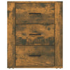 Stella Homewares Bedside Cabinet Smoked Oak 50x36x60 cm Engineered Wood