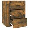 Stella Homewares Bedside Cabinet Smoked Oak 50x36x60 cm Engineered Wood