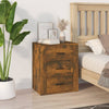 Stella Homewares Bedside Cabinet Smoked Oak 50x36x60 cm Engineered Wood