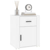 Stella Homewares Bedside Cabinet White 50x36x60 cm Engineered Wood