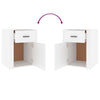 Stella Homewares Bedside Cabinet White 50x36x60 cm Engineered Wood