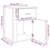 Stella Homewares Bedside Cabinet White 50x36x60 cm Engineered Wood