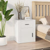 Stella Homewares Bedside Cabinet White 50x36x60 cm Engineered Wood