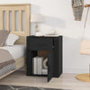 Stella Homewares Bedside Cabinet Black 50x36x60 cm Engineered Wood