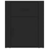 Stella Homewares Bedside Cabinet Black 50x36x60 cm Engineered Wood