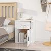 Stella Homewares Bedside Cabinet High Gloss White 50x36x60 cm Engineered Wood