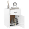 Stella Homewares Bedside Cabinet High Gloss White 50x36x60 cm Engineered Wood