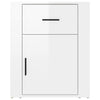Stella Homewares Bedside Cabinet High Gloss White 50x36x60 cm Engineered Wood