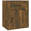 Stella Homewares Bedside Cabinet Smoked Oak 50x36x60 cm Engineered Wood