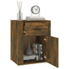 Stella Homewares Bedside Cabinet Smoked Oak 50x36x60 cm Engineered Wood
