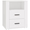 Stella Homewares Bedside Cabinet White 50x36x60 cm Engineered Wood