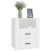 Stella Homewares Bedside Cabinet White 50x36x60 cm Engineered Wood
