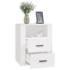 Stella Homewares Bedside Cabinet White 50x36x60 cm Engineered Wood