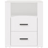 Stella Homewares Bedside Cabinet White 50x36x60 cm Engineered Wood