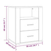 Stella Homewares Bedside Cabinet White 50x36x60 cm Engineered Wood