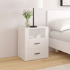 Stella Homewares Bedside Cabinet White 50x36x60 cm Engineered Wood