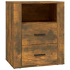 Stella Homewares Bedside Cabinet Smoked Oak 50x36x60 cm Engineered Wood