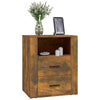 Stella Homewares Bedside Cabinet Smoked Oak 50x36x60 cm Engineered Wood