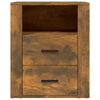 Stella Homewares Bedside Cabinet Smoked Oak 50x36x60 cm Engineered Wood