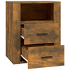 Stella Homewares Bedside Cabinet Smoked Oak 50x36x60 cm Engineered Wood