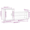 Stella Homewares Shoe Cabinet White 130x35x54 cm Engineered Wood