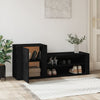 Stella Homewares Shoe Cabinet Black 130x35x54 cm Engineered Wood