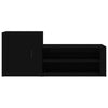 Stella Homewares Shoe Cabinet Black 130x35x54 cm Engineered Wood
