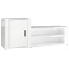 Stella Homewares Shoe Cabinet High Gloss White 130x35x54 cm Engineered Wood
