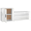 Stella Homewares Shoe Cabinet High Gloss White 130x35x54 cm Engineered Wood