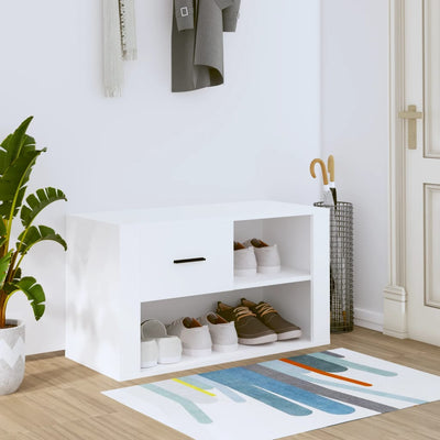 Stella Homewares Shoe Cabinet White 80x35x45 cm Engineered Wood
