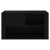 Stella Homewares Shoe Cabinet Black 80x35x45 cm Engineered Wood
