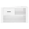 Stella Homewares Shoe Cabinet High Gloss White 80x35x45 cm Engineered Wood