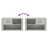 Stella Homewares Shoe Cabinet Concrete Grey 80x35x45 cm Engineered Wood