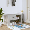 Stella Homewares Shoe Cabinet Concrete Grey 80x35x45 cm Engineered Wood