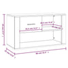 Stella Homewares Shoe Cabinet Smoked Oak 80x35x45 cm Engineered Wood