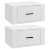 Stella Homewares Wall-mounted Bedside Cabinets 2 pcs White 50x36x25 cm