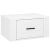 Stella Homewares Wall-mounted Bedside Cabinet High Gloss White 50x36x25 cm