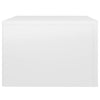 Stella Homewares Wall-mounted Bedside Cabinet High Gloss White 50x36x25 cm